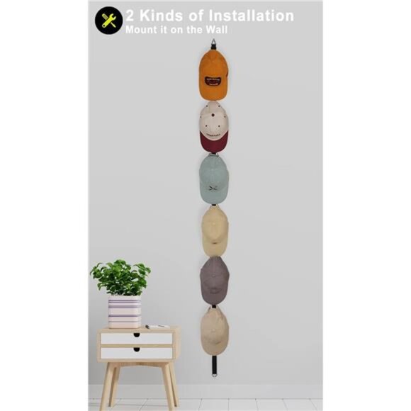 Hat Rack for Baseball Caps and Organizer Holder [ up to 36 Caps ] Display over - Picture 6 of 7